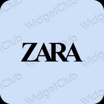 审美的 淡蓝色 ZARA 应用程序图标