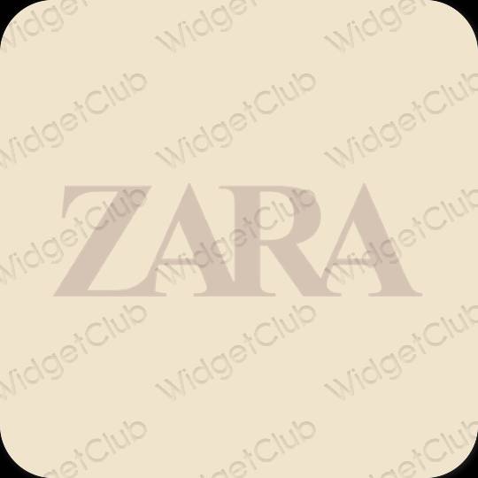 Esthétique beige ZARA icônes d'application
