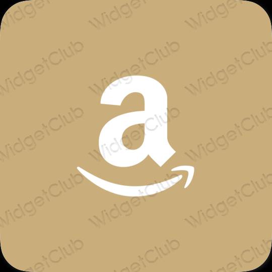 Ესთეტიური ყვითელი Amazon აპლიკაციის ხატები