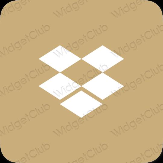 Aesthetic orange Dropbox app icons