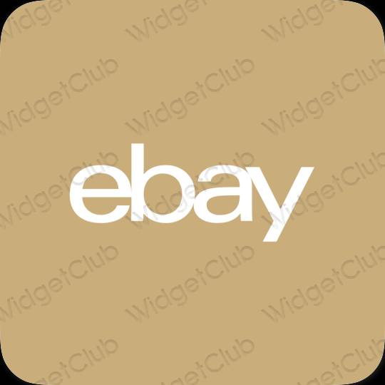Ესთეტიური ფორთოხალი eBay აპლიკაციის ხატები