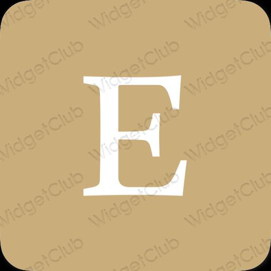 Aesthetic orange Etsy app icons