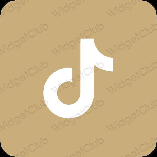 Aesthetic orange TikTok app icons