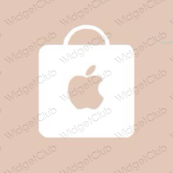 Aesthetic beige Apple Store app icons