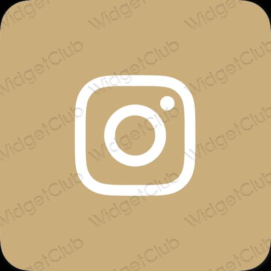 Aesthetic orange Instagram app icons