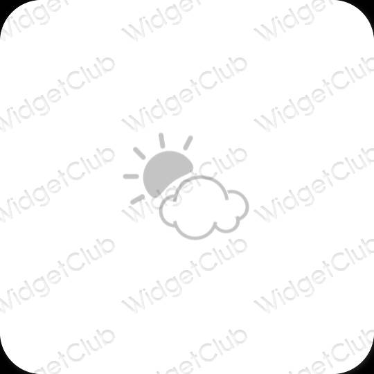 Esthetische Weather app-pictogrammen