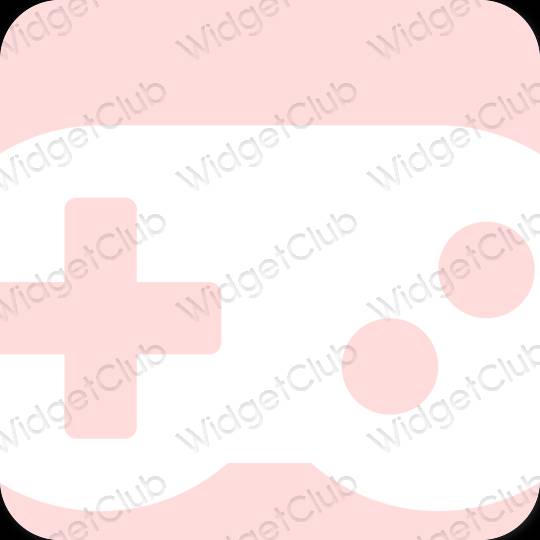 Esteetiline pastelne roosa Notes rakenduste ikoonid