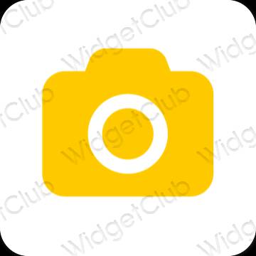Estetsko oranžna Camera ikone aplikacij