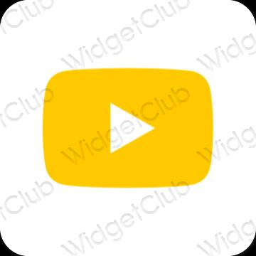 미적인 주황색 Youtube 앱 아이콘