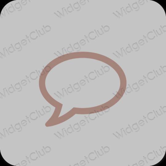 Æstetisk grå Messages app ikoner