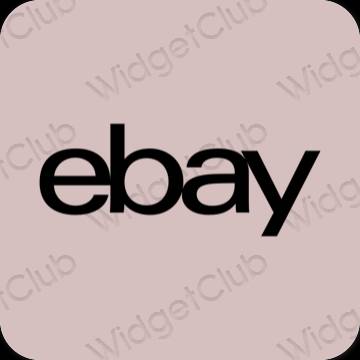 Estético rosa pastel eBay ícones de aplicativos