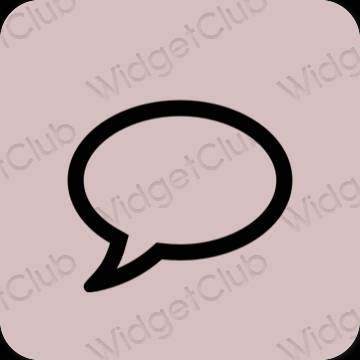 אֶסתֵטִי ורוד פסטל Messages סמלי אפליקציה