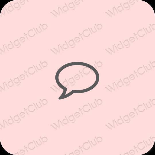 Stijlvol pastelroze Messages app-pictogrammen