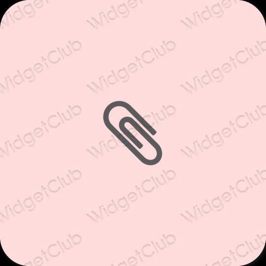 미적인 파스텔 핑크 CapCut 앱 아이콘