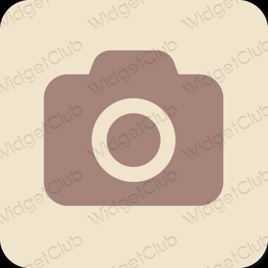 Stijlvol beige Camera app-pictogrammen