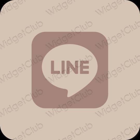Естетски беж LINE иконе апликација