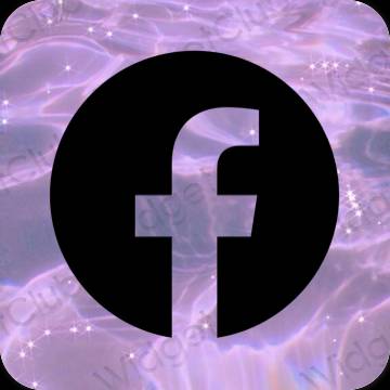 Estetic negru Facebook pictogramele aplicației