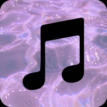 Aesthetic black Music app icons