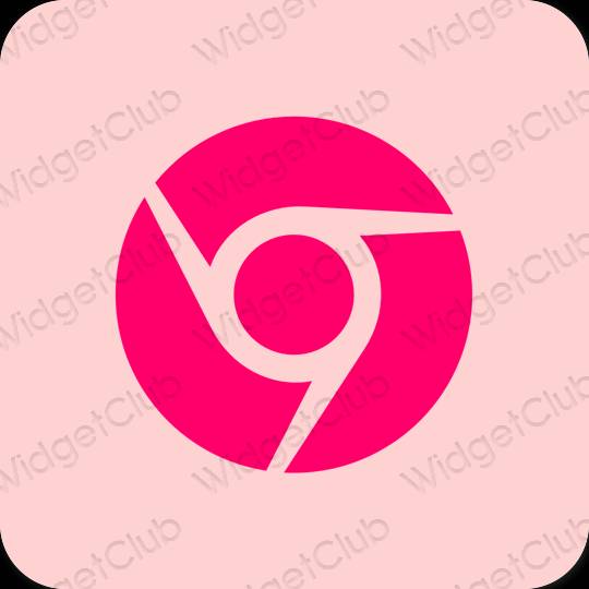 Stijlvol roze Chrome app-pictogrammen