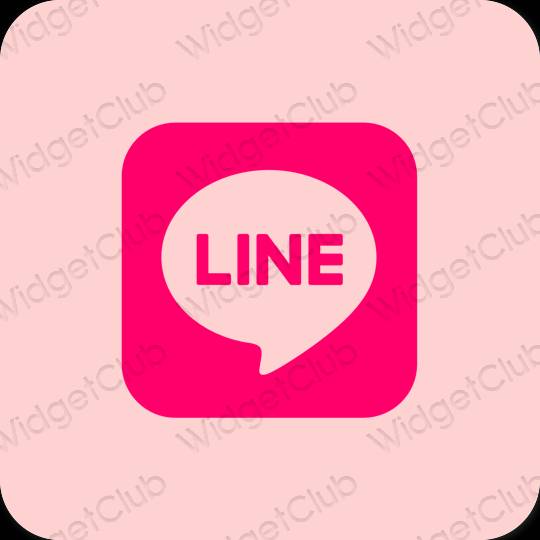 审美的 粉色的 LINE 应用程序图标