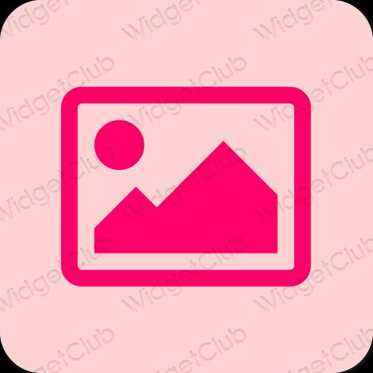 Stijlvol roze Photos app-pictogrammen