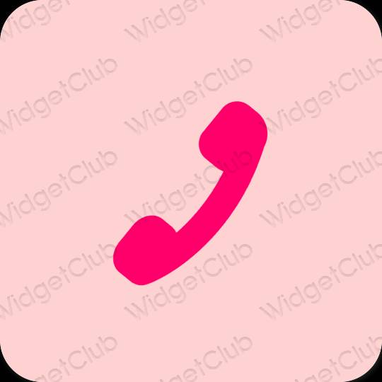Aesthetic pink Phone app icons