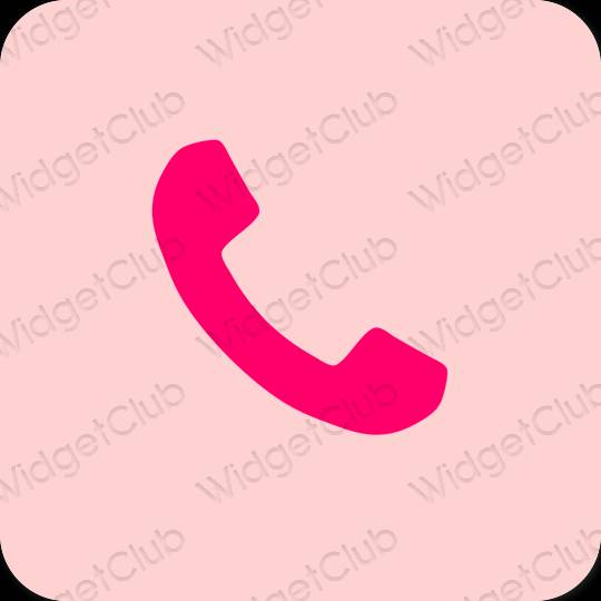 Esteettinen vaaleanpunainen Phone sovelluskuvakkeet