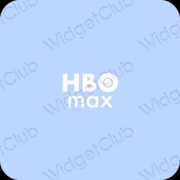 زیبایی شناسی آبی پاستلی HBO MAX آیکون های برنامه