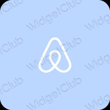 زیبایی شناسی آبی پاستلی Airbnb آیکون های برنامه