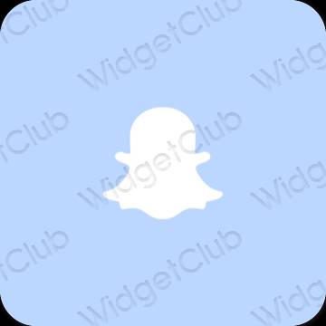 Estetis biru pastel snapchat ikon aplikasi