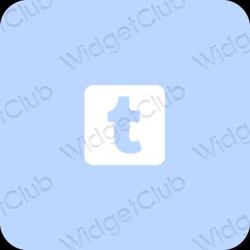 Stijlvol pastelblauw Tumblr app-pictogrammen