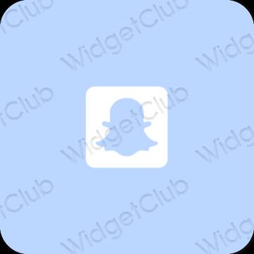 Estetic albastru pastel snapchat pictogramele aplicației
