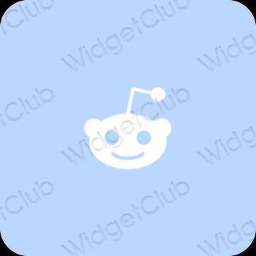 Estetico blu pastello Reddit icone dell'app