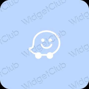 Estetske Waze ikone aplikacij