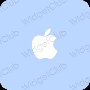 Estetinis pastelinė mėlyna Apple Store programėlių piktogramos