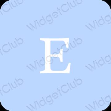 Esthétique bleu pastel Etsy icônes d'application