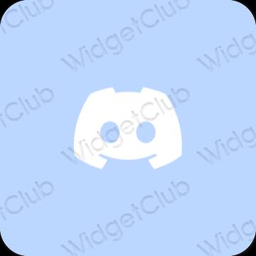 Estetski pastelno plava discord ikone aplikacija