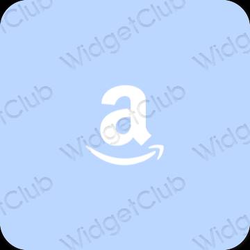 Estetik biru pastel Amazon ikon aplikasi