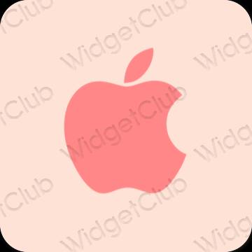 Естетски беж Apple Store иконе апликација