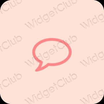 Estetik kuning air Messages ikon aplikasi
