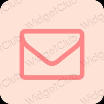 Estético beige Mail iconos de aplicaciones