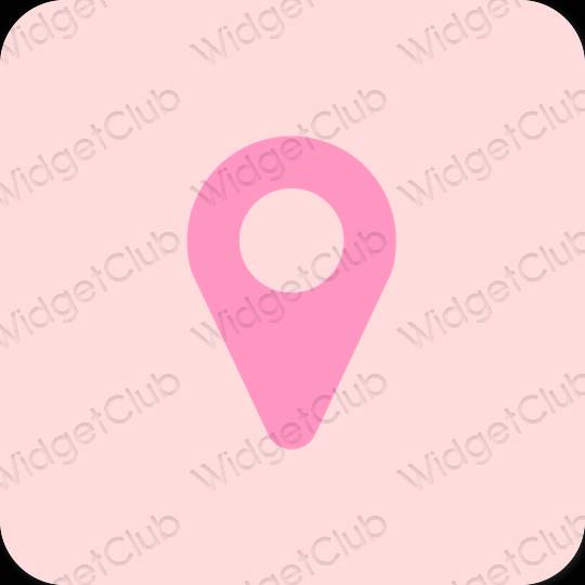 Estetic roz pastel Google pictogramele aplicației