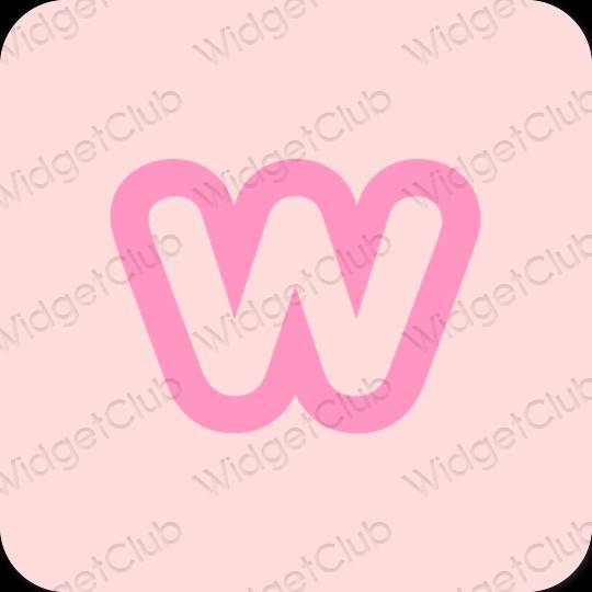 Estetico rosa pastello Weebly icone dell'app