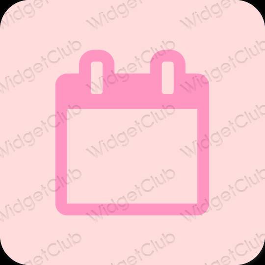 эстетический пастельно-розовый Calendar значки приложений