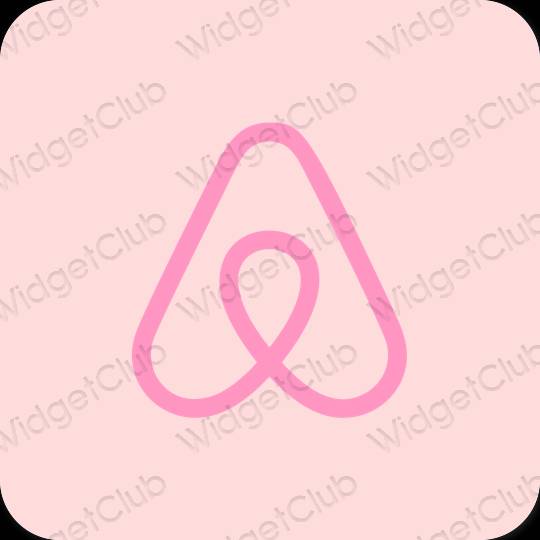 Естетичний пастельний рожевий Airbnb значки програм