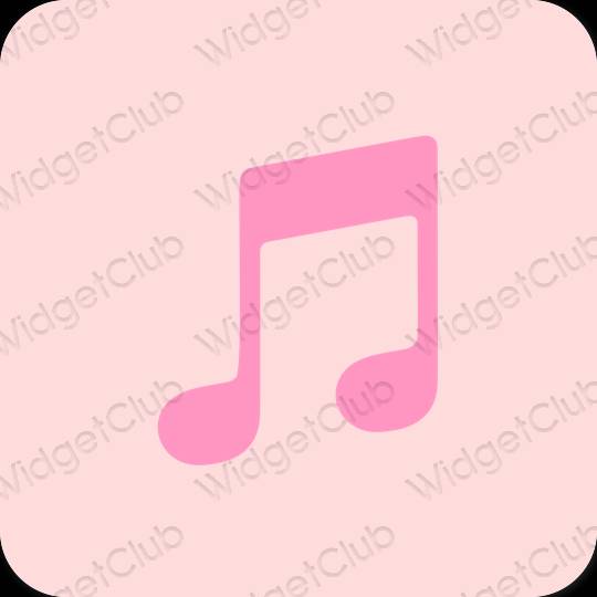 Estetico rosa pastello Apple Music icone dell'app