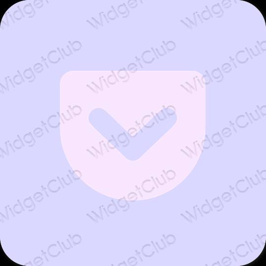 Естетичний фіолетовий Pocket значки програм