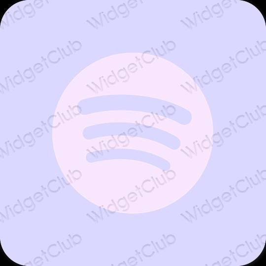 Естетски пастелно плава Spotify иконе апликација