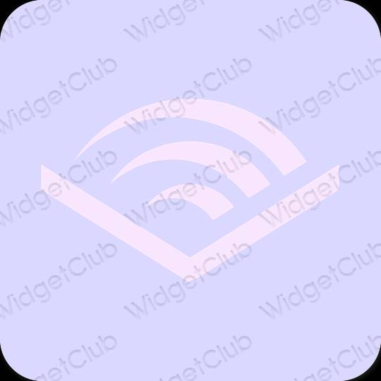 Estético roxo Audible ícones de aplicativos