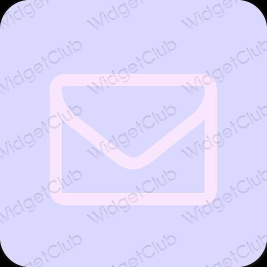 Thẩm mỹ màu tím Mail biểu tượng ứng dụng